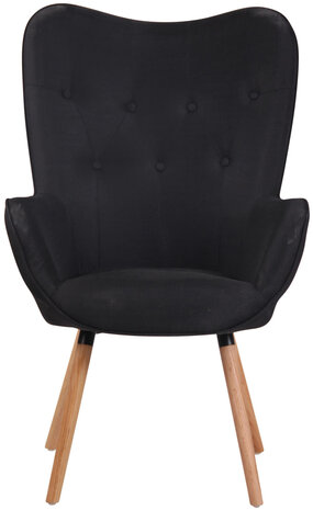 Lounger Oshfard Stof Zwart,natura