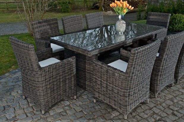 Dining Tuinset FONTANA XL Grijs-meliert,CremeWit