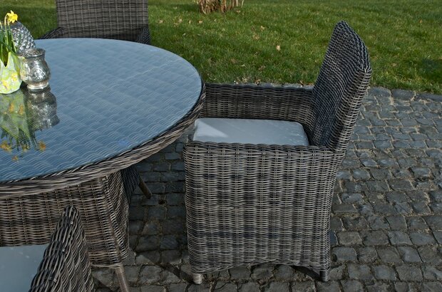 Tuinset Wicker Panelli Grijs-meliert,CremeWit