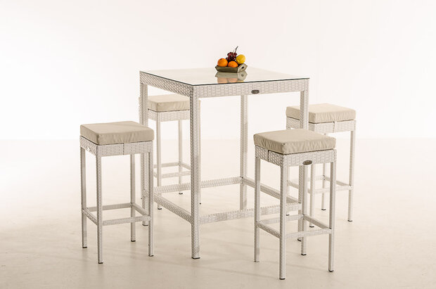 Tuin Barset Wicker Ilei Wit,CremeWit