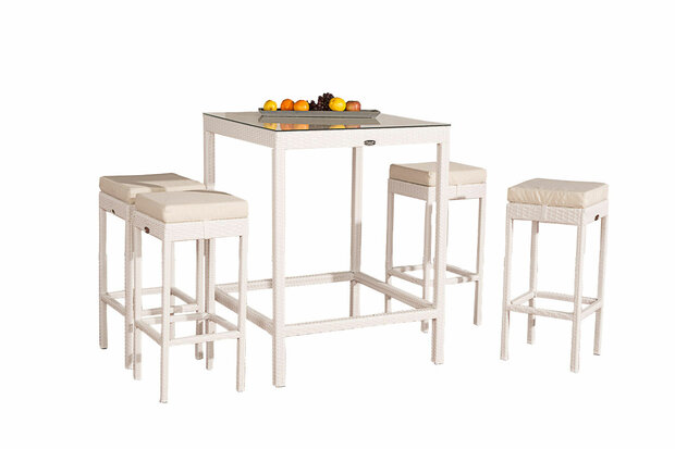 Tuin Barset Wicker Ilei Wit,CremeWit