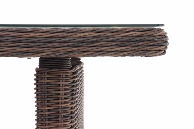 Wicker tafel Fantano Bruin-meliert