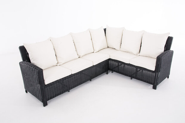 Lounge Dining Set Menire 5mm Zwart,CremeWit