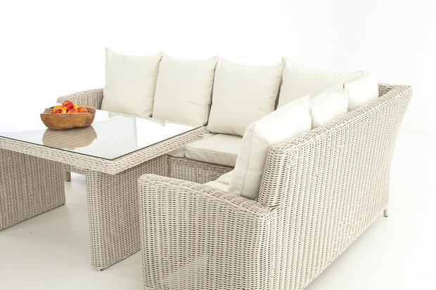 Lounge Dining Set Menire 5mm perlWit,CremeWit