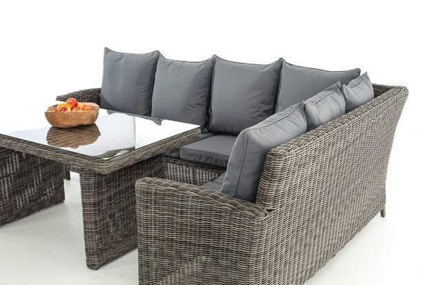 Lounge Dining Set Menire 5mm Grijs-meliert,eisenGrijs