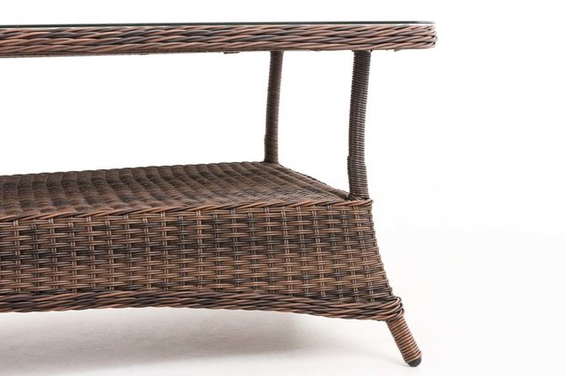 Loungetafel Pandora 5mm Bruin-meliert,160x80 cm