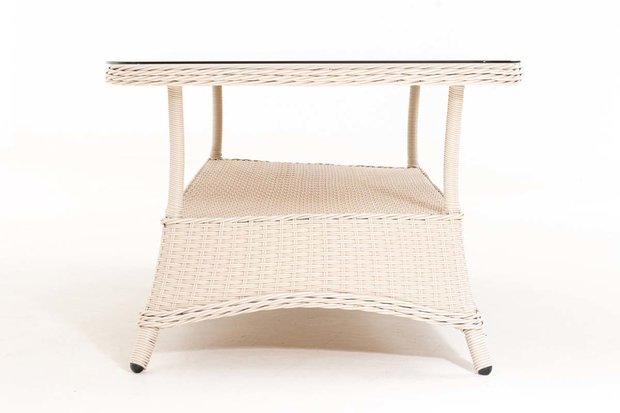 Loungetafel Pandora 5mm perlWit,160x80 cm