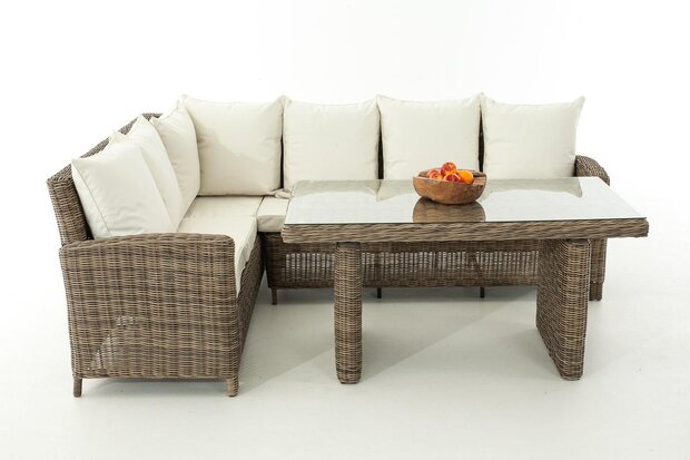 Lounge Dining Set Bormee 5mm natura,CremeWit