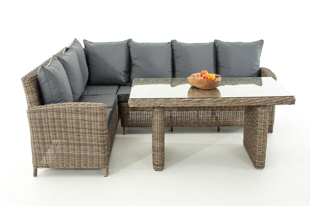 Lounge Dining Set Bormee 5mm natura,eisenGrijs