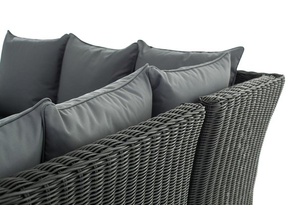 Lounge Dining Set Bormee 5mm Zwart,eisenGrijs