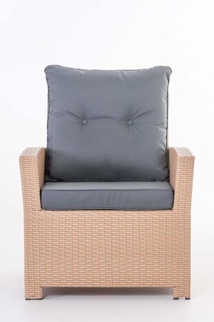 PolyRoodan fauteuil Fosoli sand,eisenGrijs