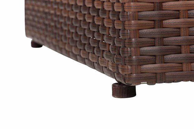 Poly-Roodan loungeset Lebire, 1,25 mm Bruin-meliert,eisenGrijs
