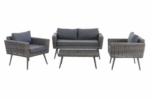 Loungeset Kiruna 5 mm Grijs gemêleerd 40 cm (Grijs),eisenGrijs