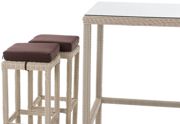 Tuinbar Ilei 5mm perlWit,terraBruin