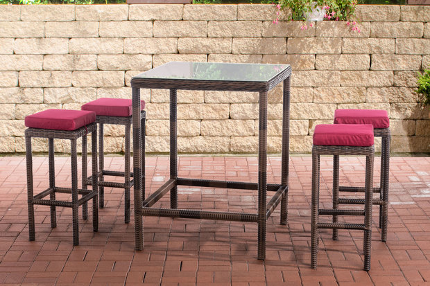 Tuinbar Ilei 5mm Bruin-meliert,rubinRood