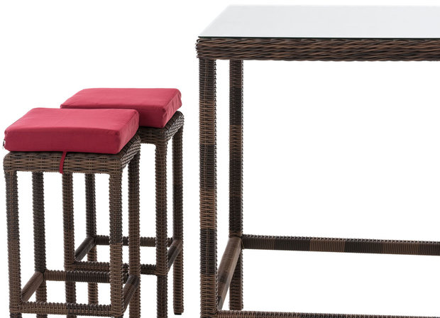 Tuinbar Ilei 5mm Bruin-meliert,rubinRood