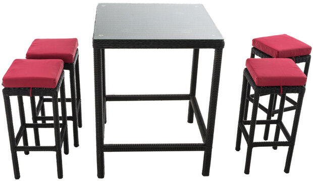 Tuinbar Ilei 5mm Zwart,rubinRood