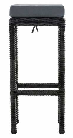 Barkruk Ilei 5mm Zwart,eisenGrijs