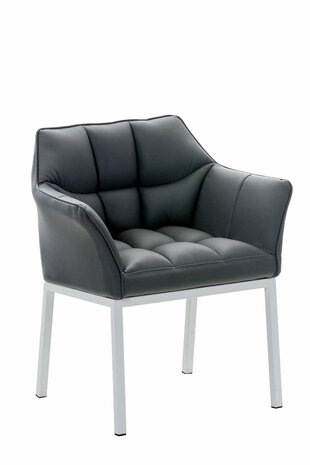 Eetkamerstoel Octavia Kunstleder Grijs,Wit