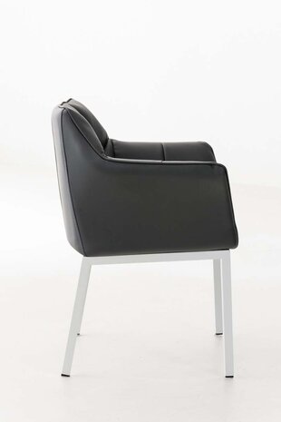Eetkamerstoel Octavia Kunstleder Grijs,Wit