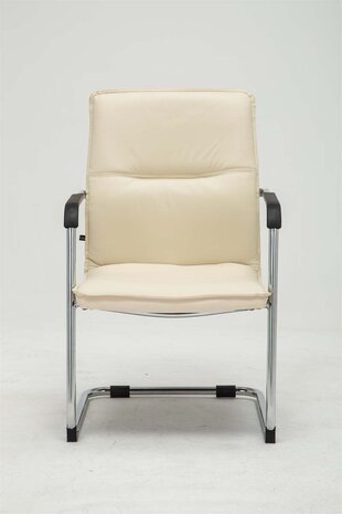 Set van 2 bezoekersstoelen Siittli kunstleer Creme