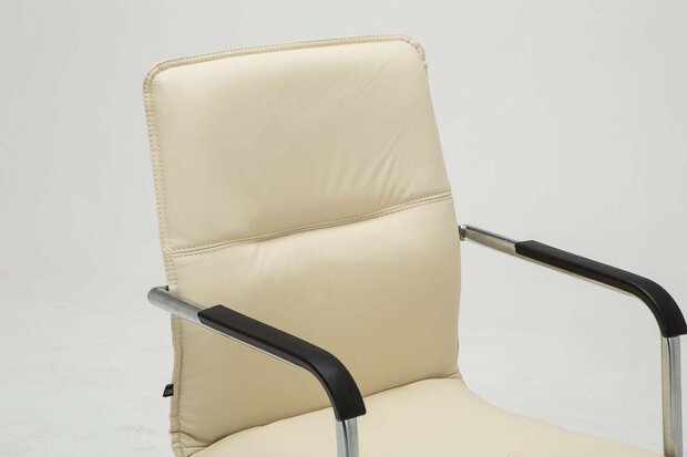 Set van 2 bezoekersstoelen Siittli kunstleer Creme