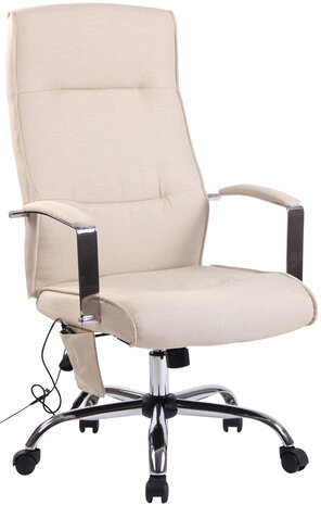 Partlond bureaustoel met massagefunctie Creme,Stoff