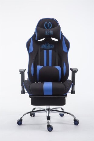 Bureaustoel Lemit V2 Zwart/Blauw,mit Fußablage