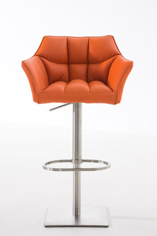 Barkruk Damaso kunstleer Oranje,Metaal