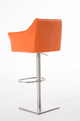 Barkruk Damaso kunstleer Oranje,Metaal