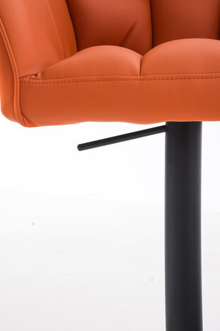 Barkruk Damaso kunstleer Oranje,Zwart
