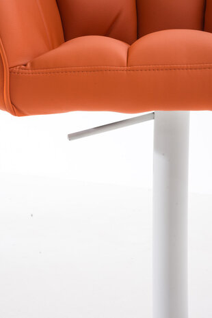 Barkruk Damaso kunstleer Oranje,Wit