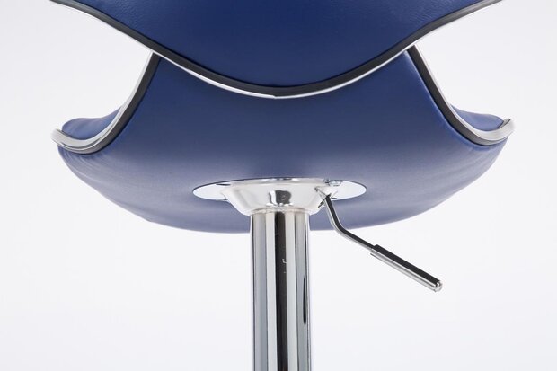 Barkruk Lis Vigis Kunstleer Blauw,Chroom