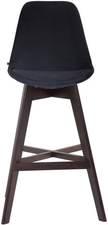 Barkruk Cennas Fluweel Zwart,cappuccino