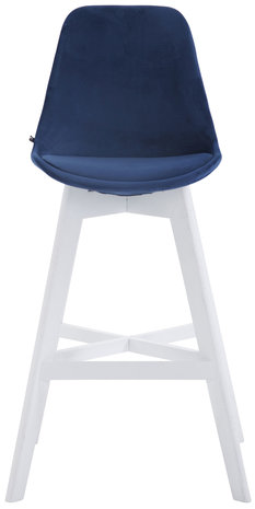 Barkruk Cennas Fluweel Blauw,Wit