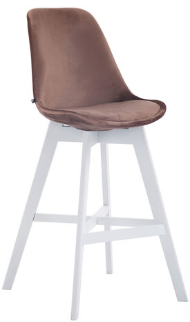Barkruk Cennas Fluweel Bruin,Wit