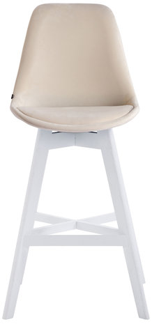 Barkruk Cennas Fluweel Creme,Wit