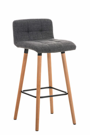 Set van 2 barkrukken Lonciln Stof natura,Grijs
