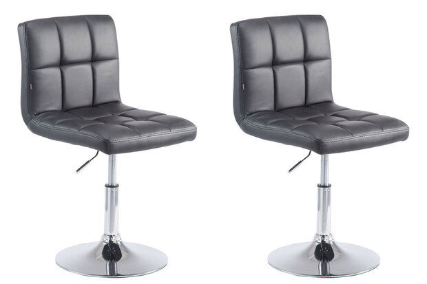 Set van 2 Lounger Pilmi V2 kunstleer Zwart