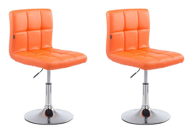Set van 2 Lounger Pilmi V2 kunstleer Oranje