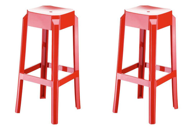 Set van 2 barkrukken Fix Rood