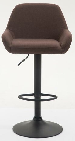 Set van 2 barkrukken Brigi stof Bruin,Zwart