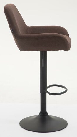 Set van 2 barkrukken Brigi stof Bruin,Zwart