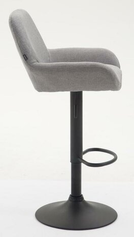 Set van 2 barkrukken Brigi stof Grijs,Zwart