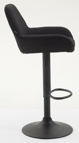Set van 2 barkrukken Brigi stof Zwart,Zwart