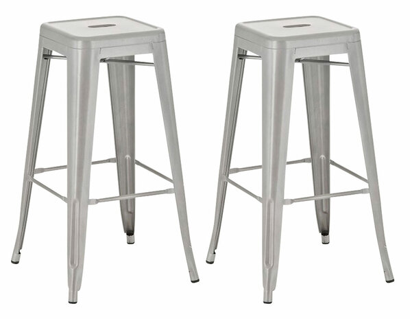 Set van 2 barkrukken Jashuo silber, 