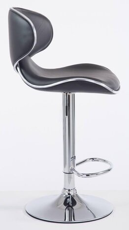Set van 2 barkrukken Lis Vigis kunstleer Zwart,Chroom