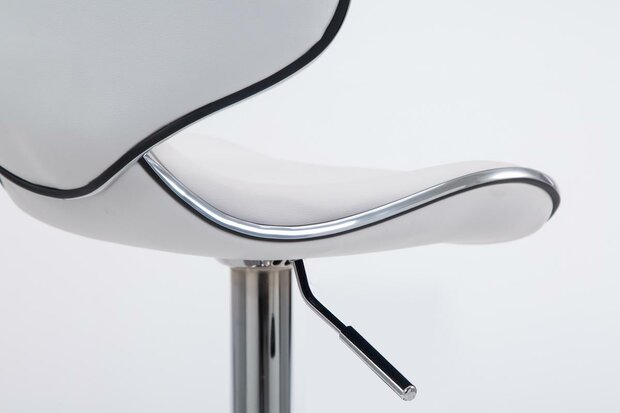 Set van 2 barkrukken Lis Vigis kunstleer Wit,Chroom