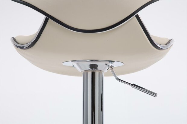 Set van 2 barkrukken Lis Vigis kunstleer Creme,Chroom