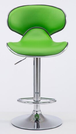 Set van 2 barkrukken Lis Vigis kunstleer Groen,Chroom